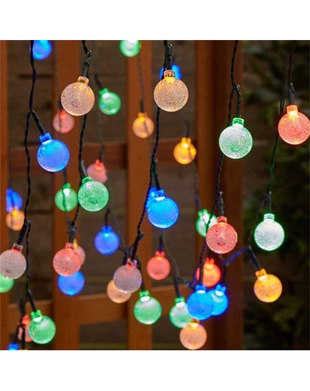 Outdoor String Lights Globe Solar String Lights- 30 LED 20ft Outdoor Fairy Bubble Crystal Ball String Lights Christmas Decora...