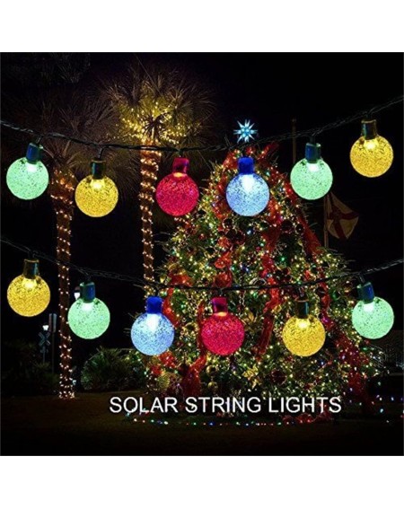 Outdoor String Lights Globe Solar String Lights- 30 LED 20ft Outdoor Fairy Bubble Crystal Ball String Lights Christmas Decora...