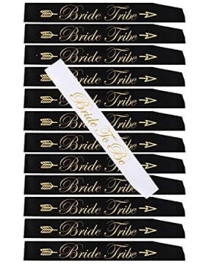 Party Packs 13 Pack sash Set 1 Bride to be sash-12 Bride Tribe-Team Bride sash Set for Bridesmaids-Maid of Honor-Bridal Showe...