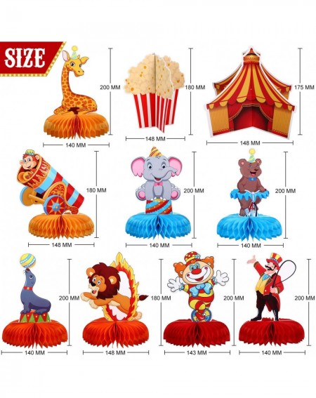 Centerpieces 10 Pieces Circus Carnival Animals Honeycomb Centerpieces Carnival Party Table Topper Circus Carnival Party Favor...