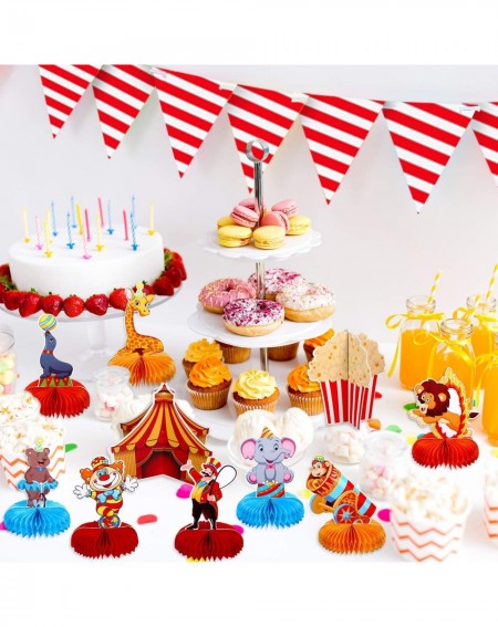 Centerpieces 10 Pieces Circus Carnival Animals Honeycomb Centerpieces Carnival Party Table Topper Circus Carnival Party Favor...