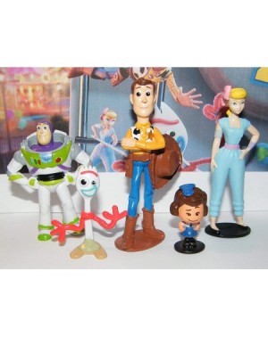 Cake & Cupcake Toppers Toy Story 4 Quality Cake Toppers Birthday Party Favors 13 Set of 10 Figures- Ring and Movie Stickers F...