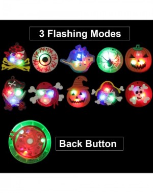 Party Favors 30 Pieces Halloween Flash LED Necklace Halloween LED Light up Necklace Pendent for Teens Adults Halloween Birthd...