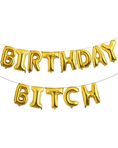 Balloons 16 inch Happy Birthday Bitch Balloons- Aluminum Foil Banner Balloons for Girlfriends Birthday Party Decorations and ...