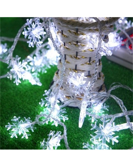 Outdoor String Lights Snowflake String Lights Christmas 20ft Snowflake Christmas Lights Waterproof Decorations Outdoor Snowfl...