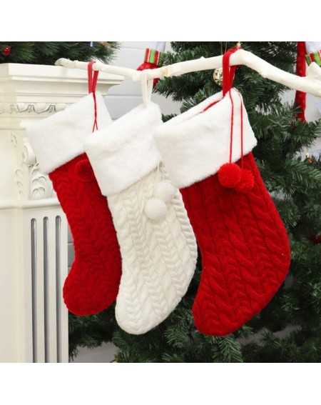 Stockings & Holders Christmas Stockings-2 Pack 15 inches Large Luxury Cable Knitted Personalized Stocking with Faux Fur Cuff ...