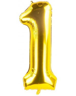 Balloons 40 Inch Gold 16th Birthday Number Balloons 16 Foil Balloon for Birthday Anniversary Party Decoration - Gold-16 - C71...