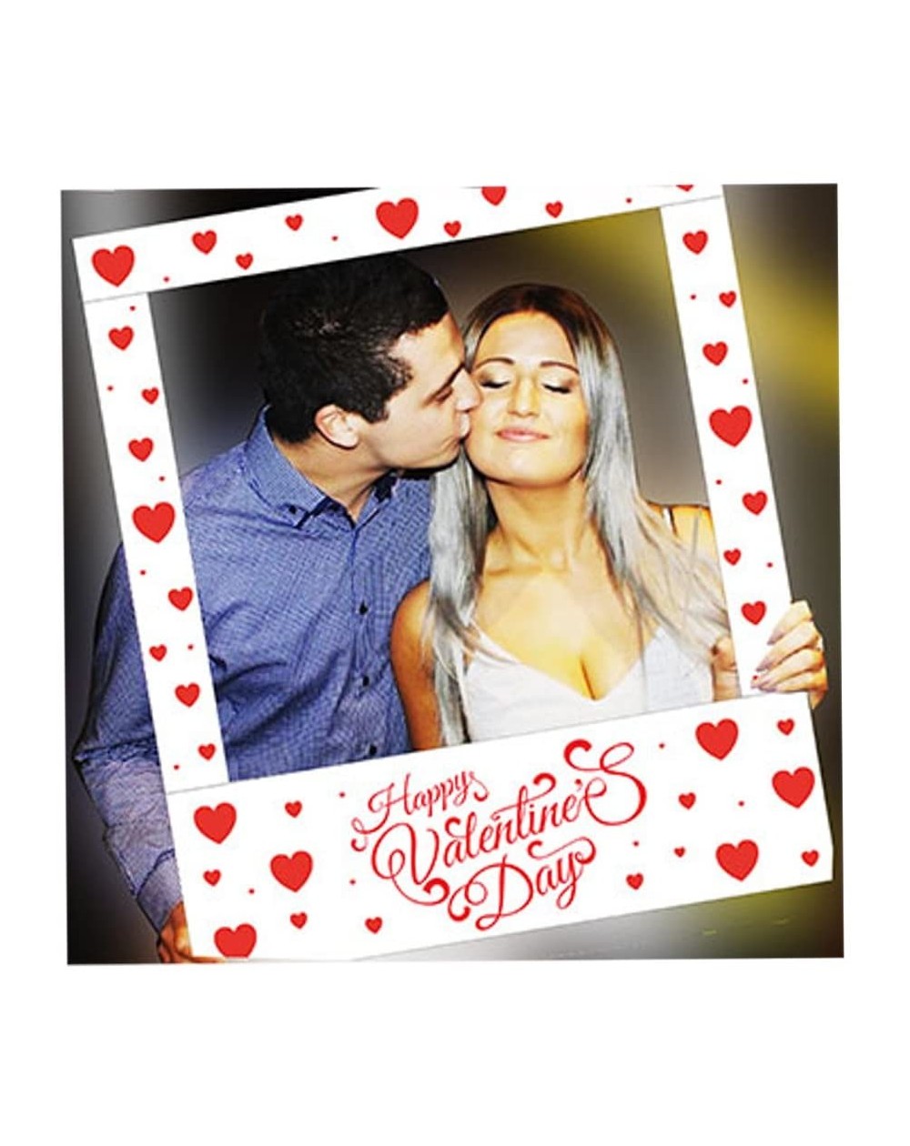 Photobooth Props Valentine's Day Party Frame Photo Prop- 35 X 30 inches (Happy Valentine's Day) - CS189YL9SGX $16.55