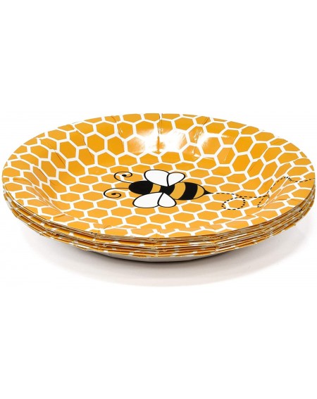 Party Packs Bumble Bee Party Supplies Tableware Set Includes 24 9" Plates 24 7" Plate 24 9 Oz Cup 50 Lunch Napkin Honey Bees ...