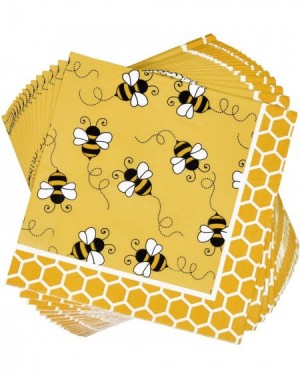 Party Packs Bumble Bee Party Supplies Tableware Set Includes 24 9" Plates 24 7" Plate 24 9 Oz Cup 50 Lunch Napkin Honey Bees ...