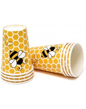 Party Packs Bumble Bee Party Supplies Tableware Set Includes 24 9" Plates 24 7" Plate 24 9 Oz Cup 50 Lunch Napkin Honey Bees ...