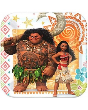 Party Packs Moana Maui Party Supplies Party Supplies Pack Serves 16 7" Plates and Beverage Napkins with Birthday Candles (Bun...