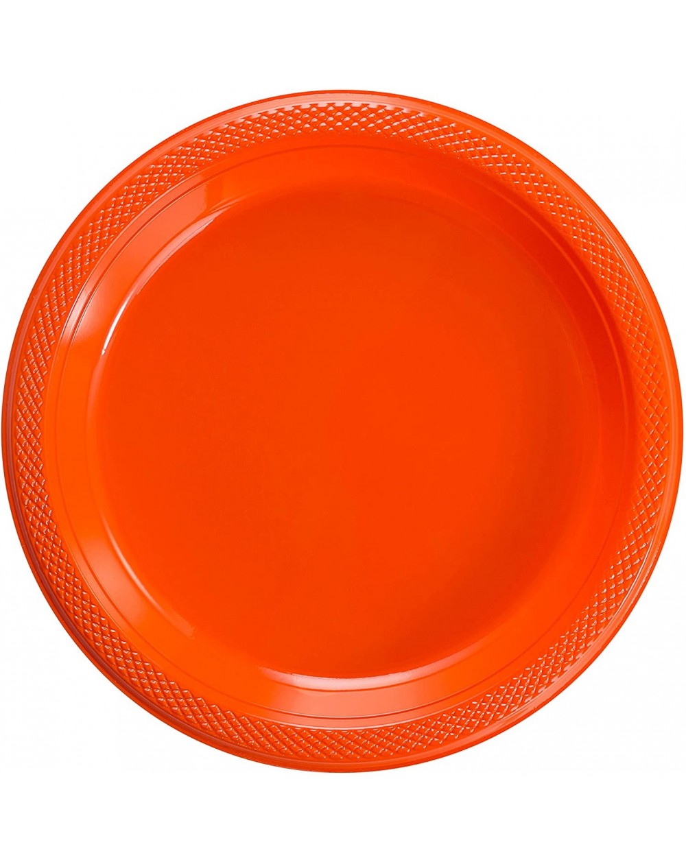 Tableware Plastic Dessert/Salad Plates - Solid Color Disposable Plates - 100 Count (7 Inch- Orange) - Orange - CT185QC8K6X $1...