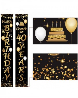 2 Pieces 40th Birthday Party Decorations Cheers to 40 Years Banner 40th ...