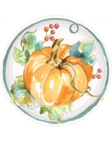 Party Packs Fall Pumpkin Harvest Party Supply Kit Autumn Theme Appetizer/Dessert Bundle Includes Paper Plates & Napkins for 1...