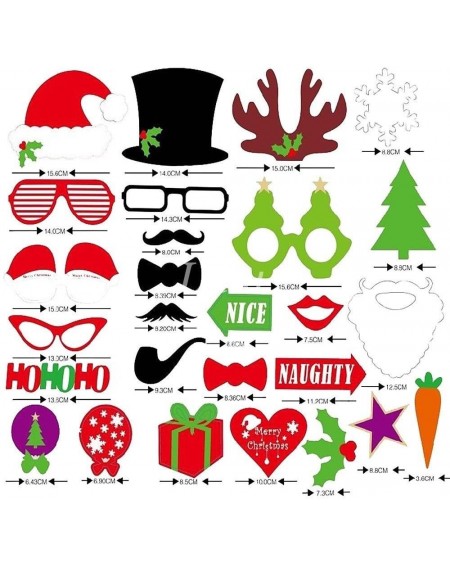 Photobooth Props Christmas Photo Booth Props- Party photo props- Christmas decorations- NO DIY Required- attached to the stic...