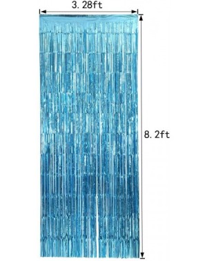 Photobooth Props 4 Pack 3.28 ft x 8.2 ft Metallic Tinsel Foil Fringe Curtain Rainbow - Tinsel Door Curtains - Party Photo Bac...