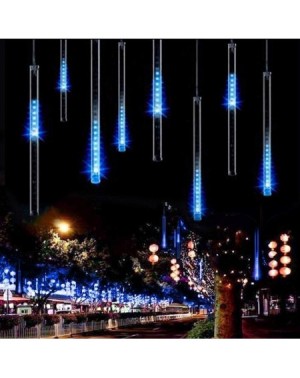 Outdoor String Lights LED Meteor Shower Lights- 30cm 8 Tube 144 LEDs- Snow Falling Raindrop Cascading Lighting for Wedding Xm...