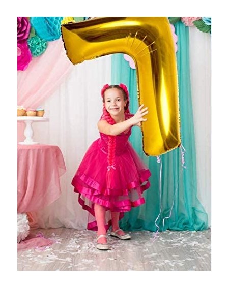 Balloons 40 Inch Gold Number 7 Balloon Large Foil Mylar Balloon for Birthday Party Wedding Anniversary Graduation Decorations...