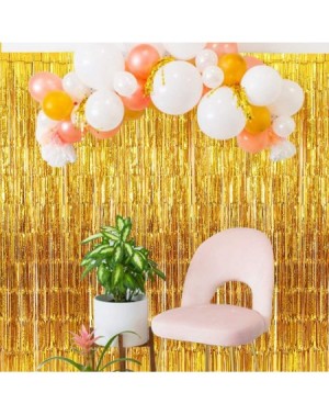 Photobooth Props 4 Pack 3.28 ft x 8.2 ft Metallic Tinsel Foil Fringe Curtain Rainbow - Tinsel Door Curtains - Party Photo Bac...