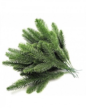 Garlands 30pcs 10.24x3.94 Inches Artificial Pine Branches Green Leaves Needle Garland Green Plants Pine Needles for Garland W...