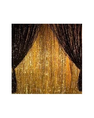 Photobooth Props (2 pc Metallic Gold) Metallic Silver Gold Rainbow Photo Backdrop Foil Fringe Curtains Party Wedding Event De...