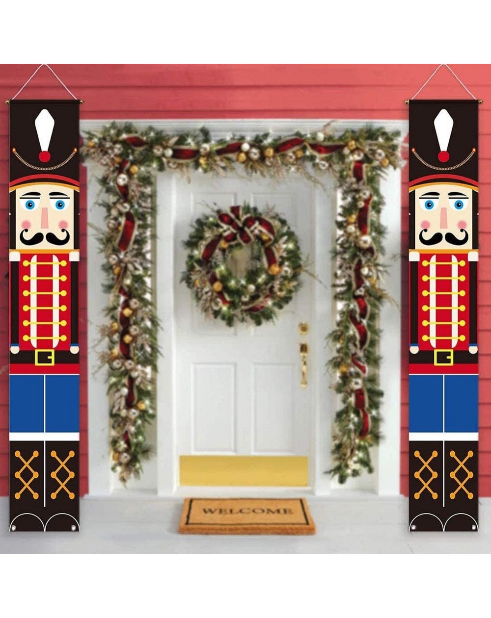 Nutcrackers Nutcracker Christmas Decorations - Outdoor Xmas Decor - Life Size Soldier Model Christmas Nutcracker Banners for ...