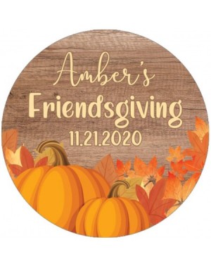 Favors Personalized Rustic Thanksgiving Party Favor Labels - 40 Stickers - CU19GEZ7EIQ $14.76