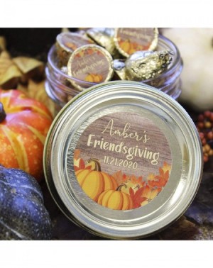 Favors Personalized Rustic Thanksgiving Party Favor Labels - 40 Stickers - CU19GEZ7EIQ $14.76