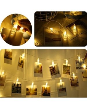 Indoor String Lights 50LED Photo Clips String Lights Holder Timer Function 8 Modes Dimmable with Remote- Fairy Starry Lights ...