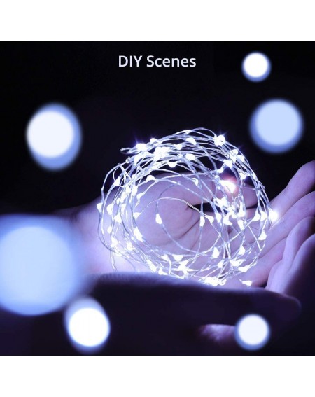 Outdoor String Lights Remote Control String Lights- 16.4 Feet Led Fairy Lights 2 Pack- 50 LEDs Waterproof Flexible String Lig...