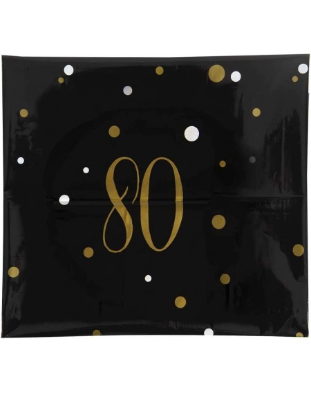 Tablecovers 80th Birthday Table Cloth Covers- 2-Pack Plastic Tablecloths for Rectangle Tables 80 Years Party Decorations Supp...