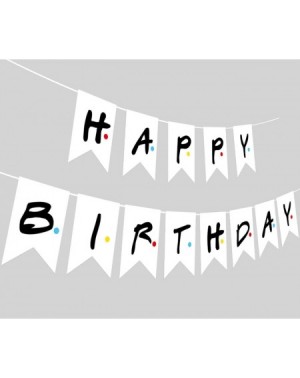 Banners Friends TV Show Happy Birthday Party Banner- Friends Theme Party Banner Ideal for Friends Fan Birthday Party Decorati...