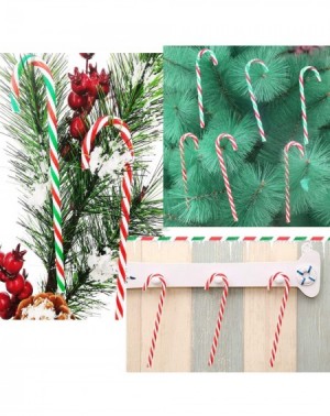 Ornaments 28 Pieces Christmas Candy Cane Ornaments Plastic Red White Green Christmas Ornament Embellishment with A roll of Go...