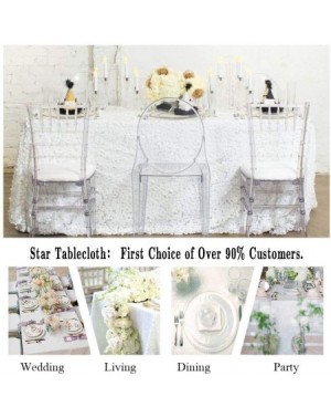 Tablecovers 60inx102in Sequin Tablecloth-Rectanglar-White-for Wedding/Christmas Party Linen (White) - White - C712MZB5XSI $17.35