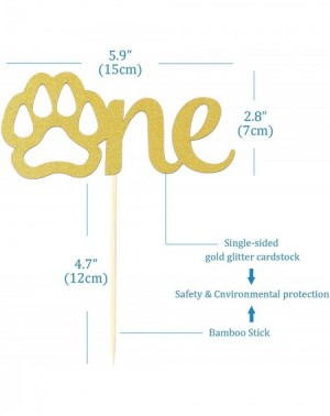 Cake & Cupcake Toppers Gold Paw One Cake Topper - Golden Glitter Cardstock 1st Birthday Cake Smash Party Decoration Supplies ...