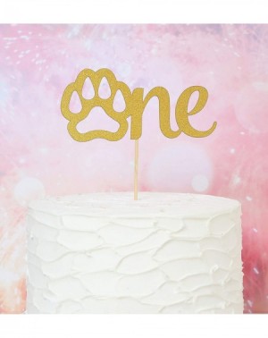 Cake & Cupcake Toppers Gold Paw One Cake Topper - Golden Glitter Cardstock 1st Birthday Cake Smash Party Decoration Supplies ...