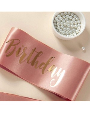 Favors Sweet 16 sash- Rose Gold Girl 16th Birthday Gifts Party Supplies- Pink Party Decorations - CJ18I36R79O $11.53