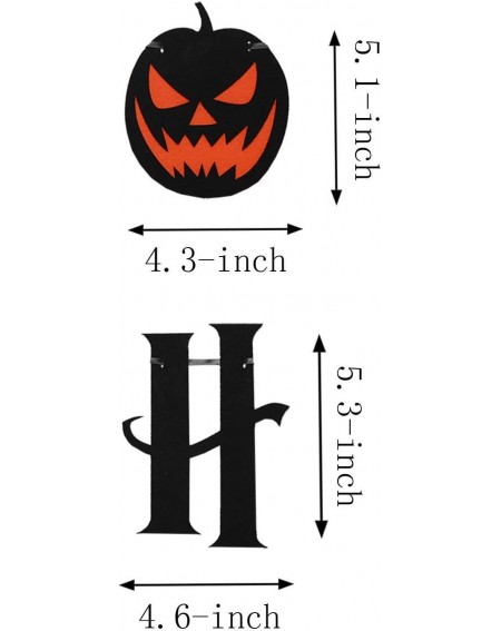 Banners Happy Halloween Banners- Pumpkin Witch Bat Bunting Indoor Outdoor Bedroom- Fireplace- Garden Halloween Party Decorati...