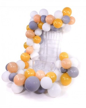 Balloons Gray and Orange Balloons- 80 pcs Matte Balloons- Pack of Gray Balloon- Peach Balloons- White Balloons- Orange Balloo...