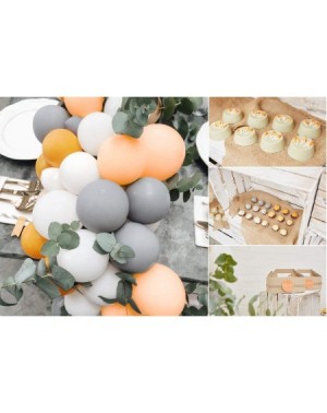 Balloons Gray and Orange Balloons- 80 pcs Matte Balloons- Pack of Gray Balloon- Peach Balloons- White Balloons- Orange Balloo...