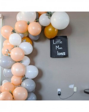 Balloons Gray and Orange Balloons- 80 pcs Matte Balloons- Pack of Gray Balloon- Peach Balloons- White Balloons- Orange Balloo...