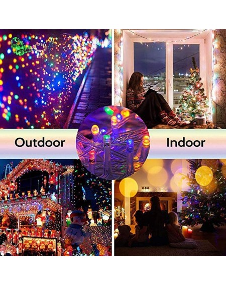 Outdoor String Lights Outdoor Lights-LED String Light-Christmas lights 100 LED 33 Feet 8 Modes Plug in for Indoor-Outdoor-Xma...