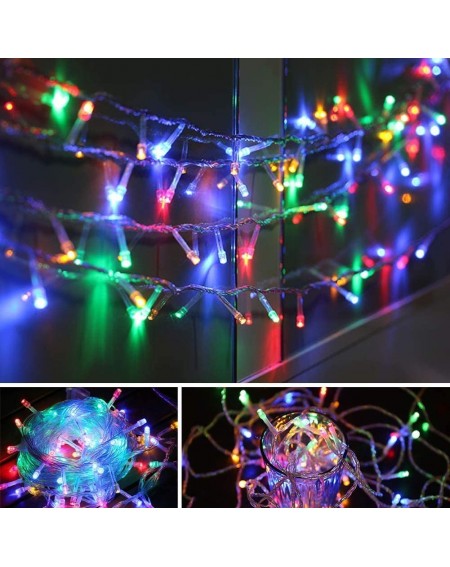 Outdoor String Lights Outdoor Lights-LED String Light-Christmas lights 100 LED 33 Feet 8 Modes Plug in for Indoor-Outdoor-Xma...