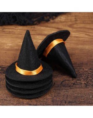 Favors Halloween Mini Felt Witch Hats Wine Bottle Covers Mini Witch Cap Wine Bottle Topper Ornament for Bar Halloween Christm...