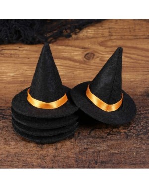 Favors Halloween Mini Felt Witch Hats Wine Bottle Covers Mini Witch Cap Wine Bottle Topper Ornament for Bar Halloween Christm...