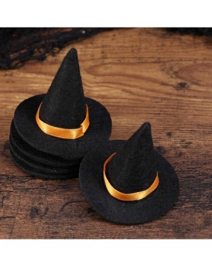 Favors Halloween Mini Felt Witch Hats Wine Bottle Covers Mini Witch Cap Wine Bottle Topper Ornament for Bar Halloween Christm...