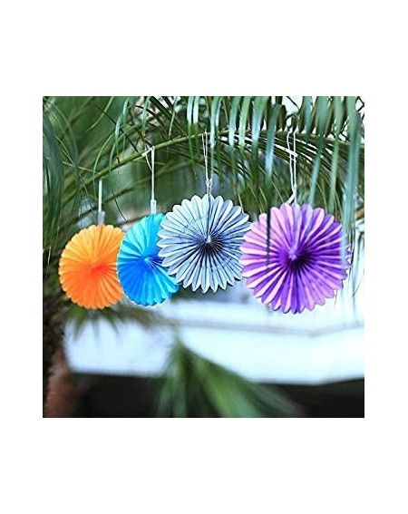 Tissue Pom Poms 5pcs 16" Tissue Paper Fan Party Hanging Fan Flower Wedding Birthday Showers Party Baby Shower Decorations (16...