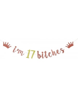 Banners & Garlands I'm 17 Bitches Banner- 17th Birthday Party Decor- Funny Seventeen Years Old Birthday Banner- Girl's 17th B...