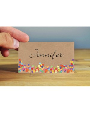 Place Cards & Place Card Holders Party Name Place Cards - 25 Guest Seating Name Cards - Wedding Table Tents - Tent Cards (Col...